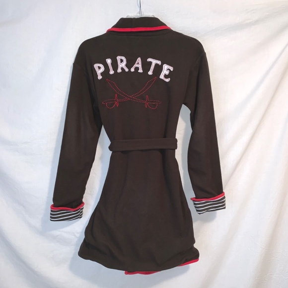 Timbo Dino Pirate Fleece Cotton Lined Robe Youth Size 12 - Picture 1 of 11